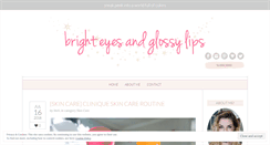 Desktop Screenshot of brighteyesandglossylips.com